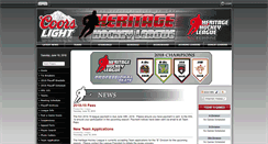 Desktop Screenshot of heritagehockeyleague.com