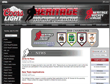 Tablet Screenshot of heritagehockeyleague.com